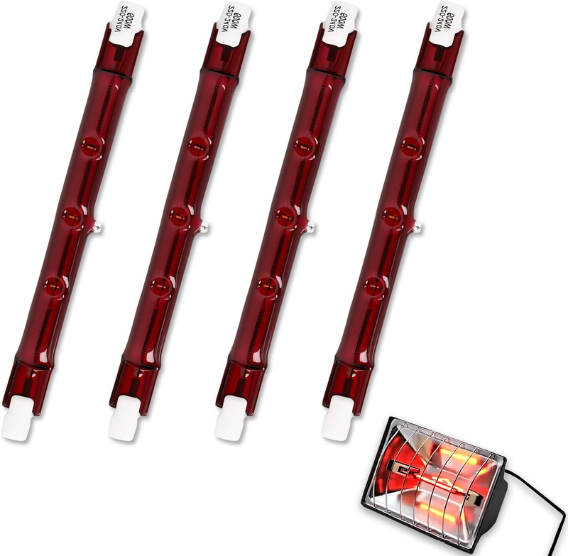 Poweka 500 Watt Ruby Compatible with Heatmaster R7 Halogen Heater Bulb for Garde