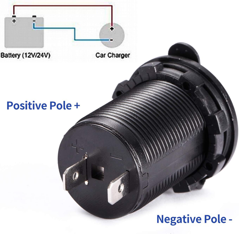 3 Pack Cigarette Lighter Socket for Car Motorcycle Marine ATV RV Lighter Sockets