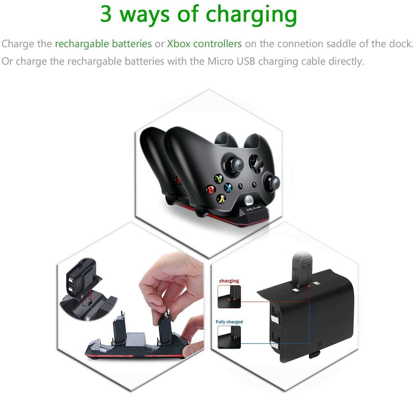 Xbox Wireless Controller Charger Jelly Comb Xbox One Elite Controller Chargin...