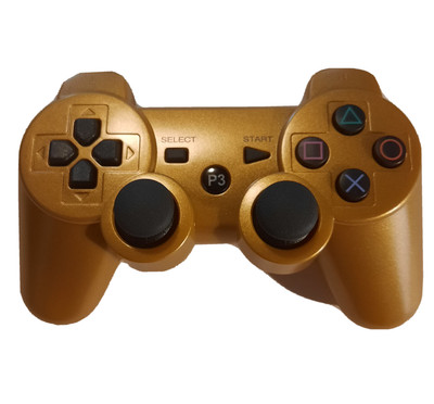 Wireless Controller Double Vibration Gamepad Joysticks for Playstation 3 - Gold