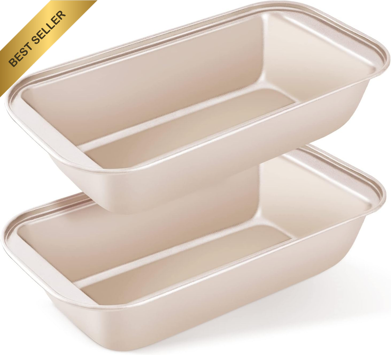 Bread Pan, Nonstick Loaf Pan with Easy Grips Handles, Carbon Steel Loaf Pans for