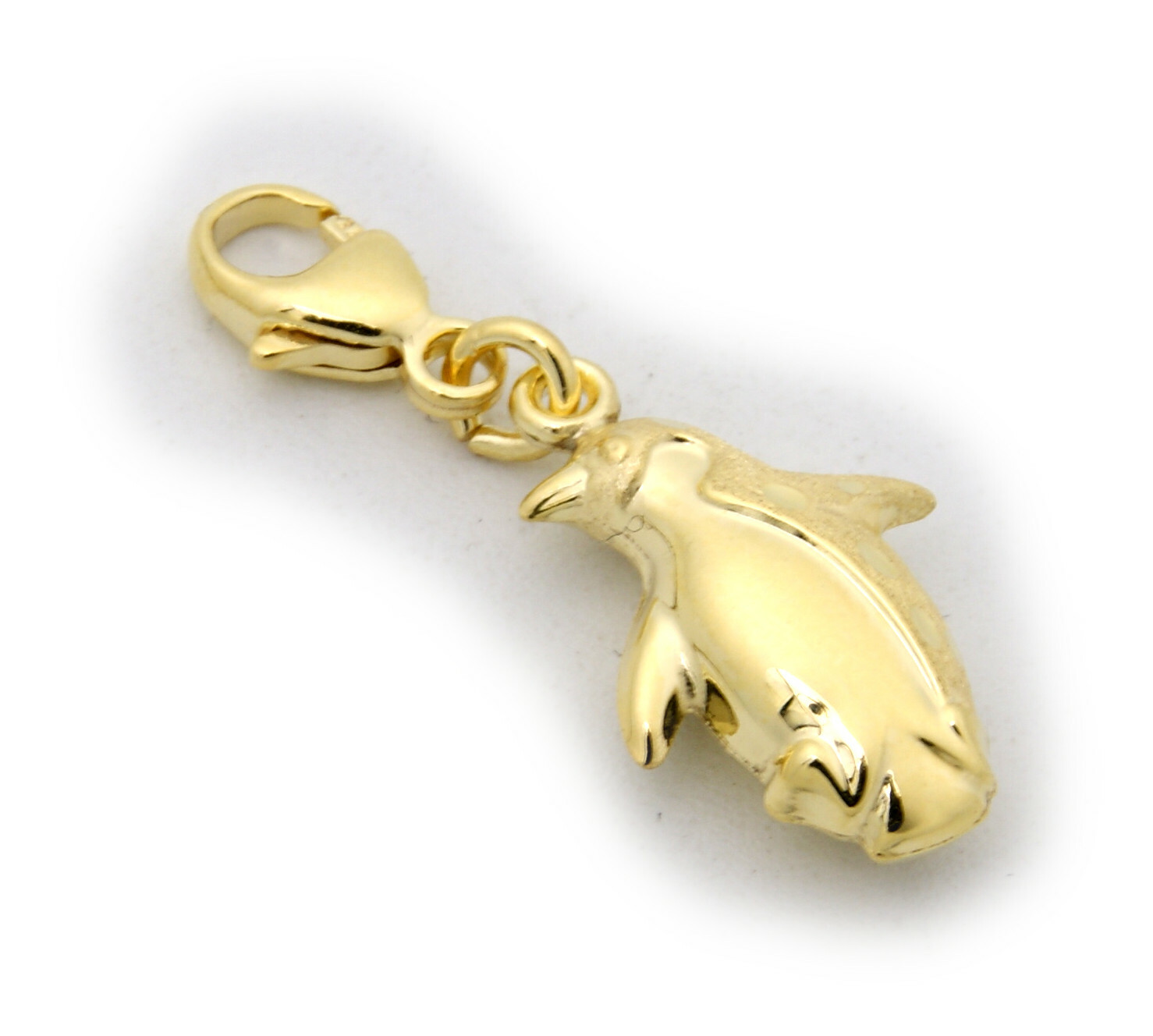 Charm Pendentif Éléphant 3D En Or 333 (8 Carats) - Or Jaune Brillant - Neuf