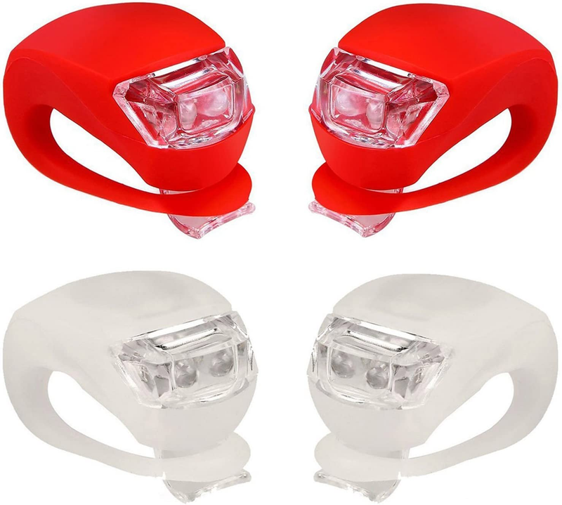 Light Front And Rear Silicone Led Bike Light Set - Bike Headligh