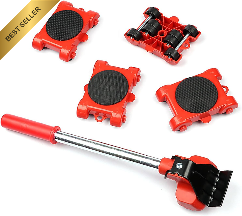 5 Pcs Furniture Lifter Mover Tool Set,Heavy Duty Furniture Slides Kit Moving Too