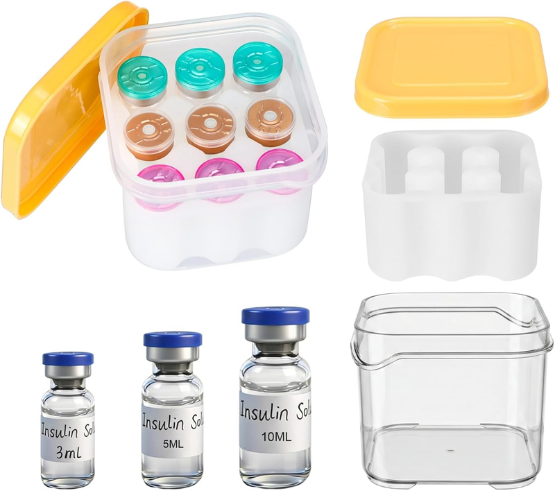 10Ml Vial Peptide Storage Case with Detachable Soft Insert Fridge & Travel Coole