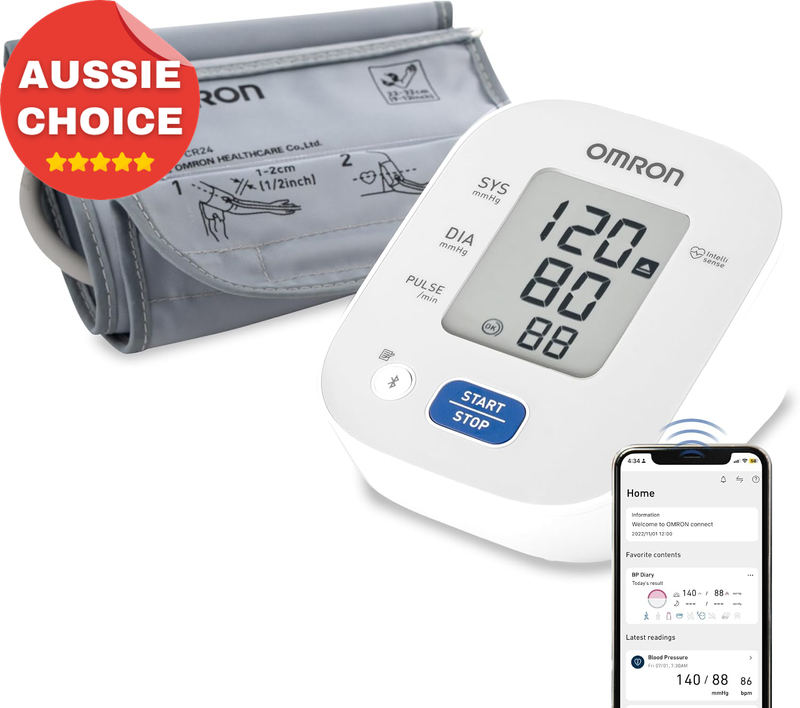 Bluetooth Upper Arm Blood Pressure Monitor One-Touch Automatic 60 Memory