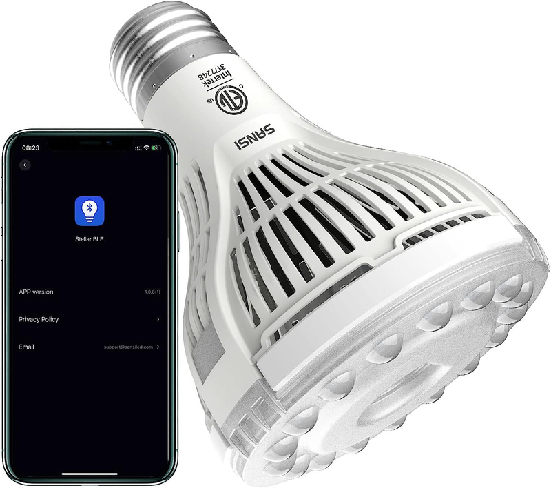 10W Smart LED Grow Light Bulb with APP Control, Dimmable, Schedule & Timer, E26