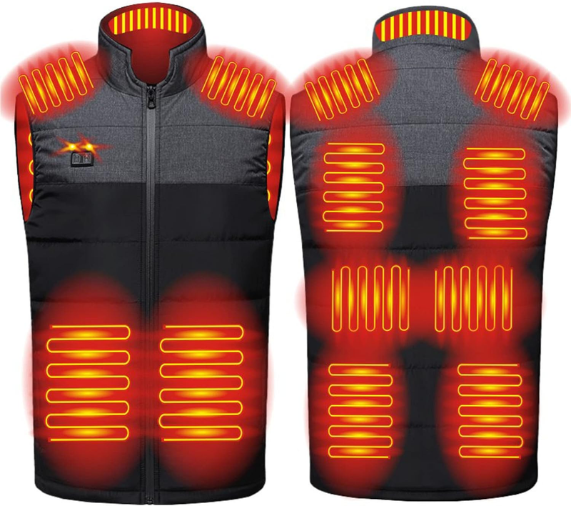 2023 Winter Heated Vest for Men Women plus Size USB Smart Electric Heated Jacket