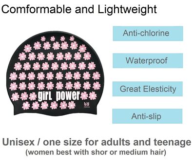 BONDYUEN Swim Cap Fit Kids Boys Girls Men Women with Short or Medium Hair Fun...