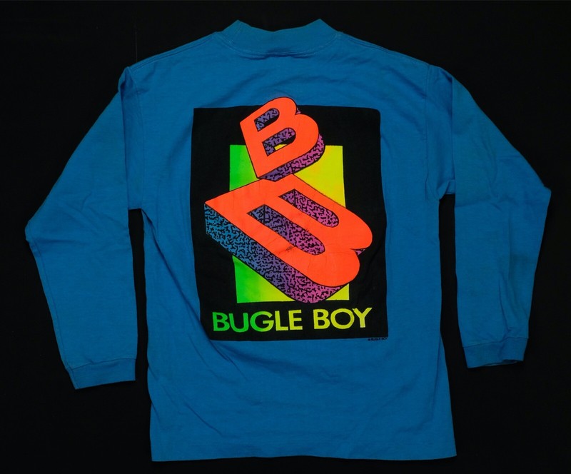 Rare VTG BUGLE BOY Spell Out BB Big Logo Single Stitch LS T Shirt