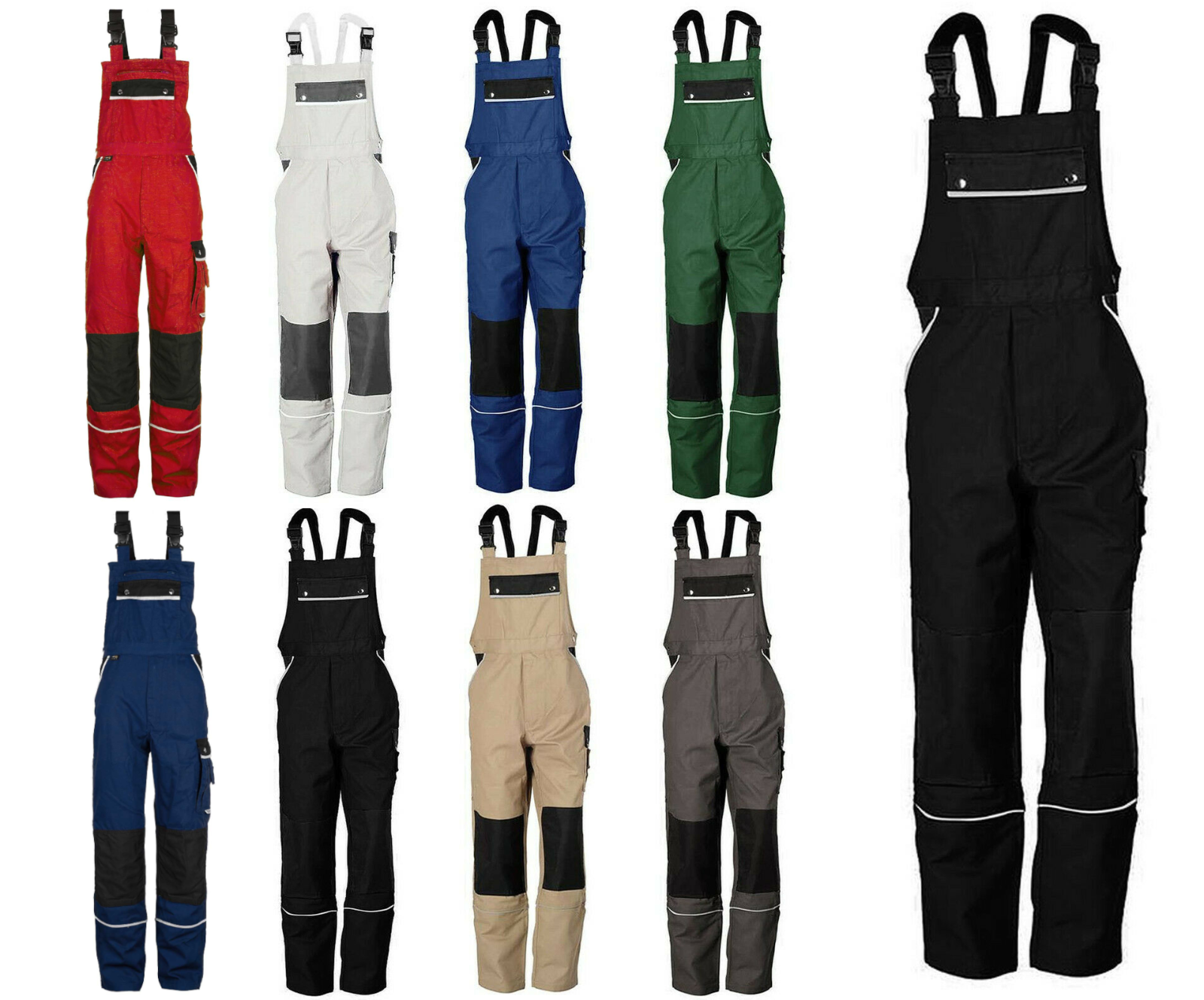 Latzhose Arbeits Hose Herren Arbeitshose Cargohose Berufsbekleidung Übergröße
