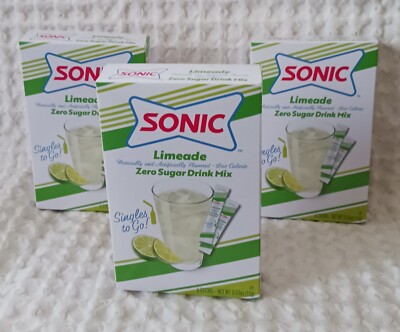 Sonic LIMEADE Drink Mix Singles 6 Sticks 3 Boxes 18 TOTAL 5 Calories Zero Sugar