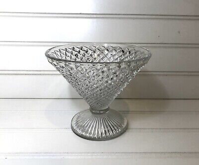 Vintage Westmoreland English Hobnail Clear Candy Dish Compote Depression Glass