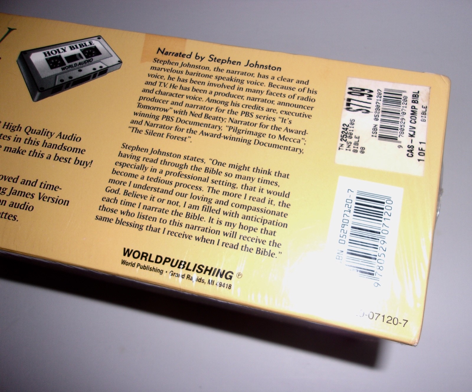 KJV Bible on Audio Cassette Narrated by Stephen Johnston King James Version 1999