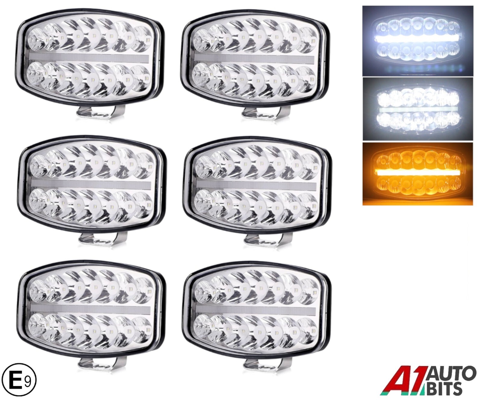 X6 Fit Scania Volvo Daf Man 24v 10'' Jumbo Spot Light Led