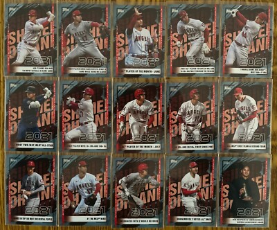 2022 Topps Japan Complete 15 Card MVP Insert Set Shohei Ohtani MVP-1 To MVP-15