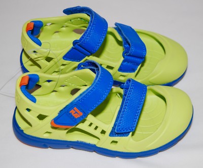 NWOB Stride Rite Phibians Toddler Boys Lime Green Blue Water Sandals sz 4  5