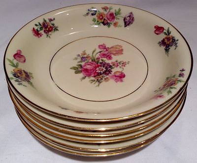 Set Of 6 Vintage Omeco New York CzechoSlovakia 8'' Soup Bowls