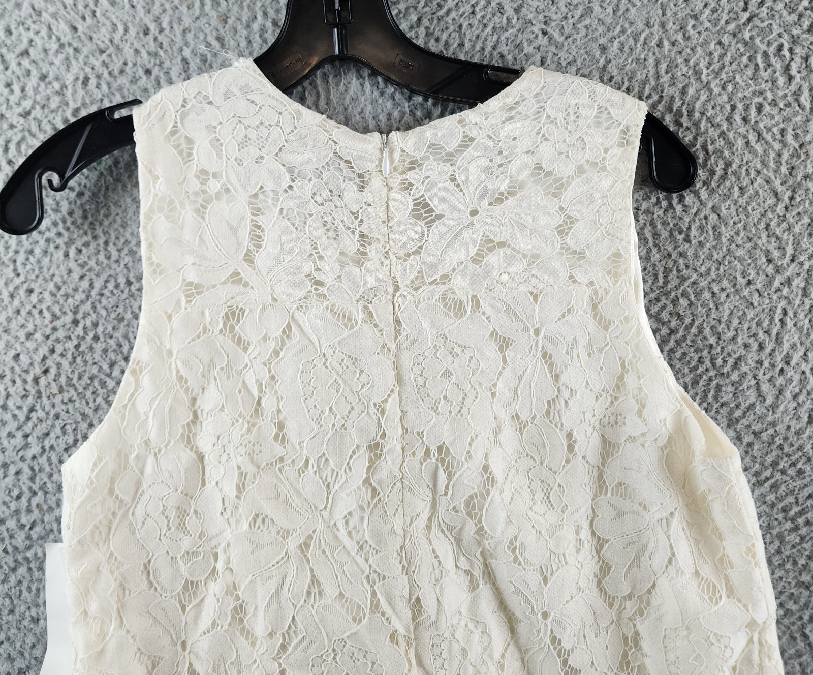 Karen Kane Sleeveless Lace Top Women's Small Cream Back Zip Closure - Picture 14 of 14