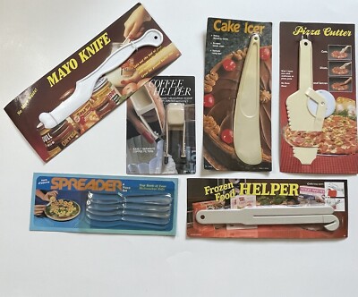Lot of 6 Vintage 1980s Kitchen Gadgets in Original Packaging, NOS, As Seen on TV