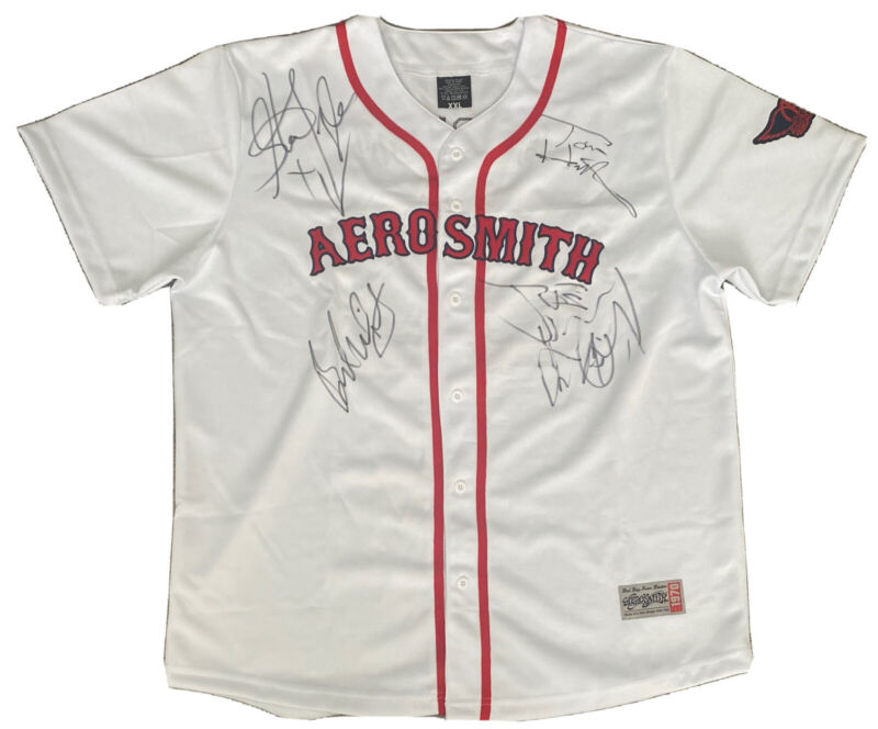 Aerosmith Signed Jersey Steven Tyler Autographed W Joe Perry Whitford Hamilton