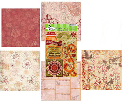 Flair Designs SINCERELY YOURS (5) 12x12 PAPERS (1) STICKER SHEET scrapbooking