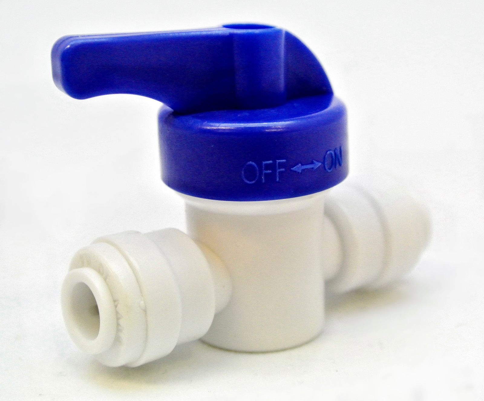 Finerfilters 1/4" to 1/4" Push Fit Shut Off Valve For Drinking Water