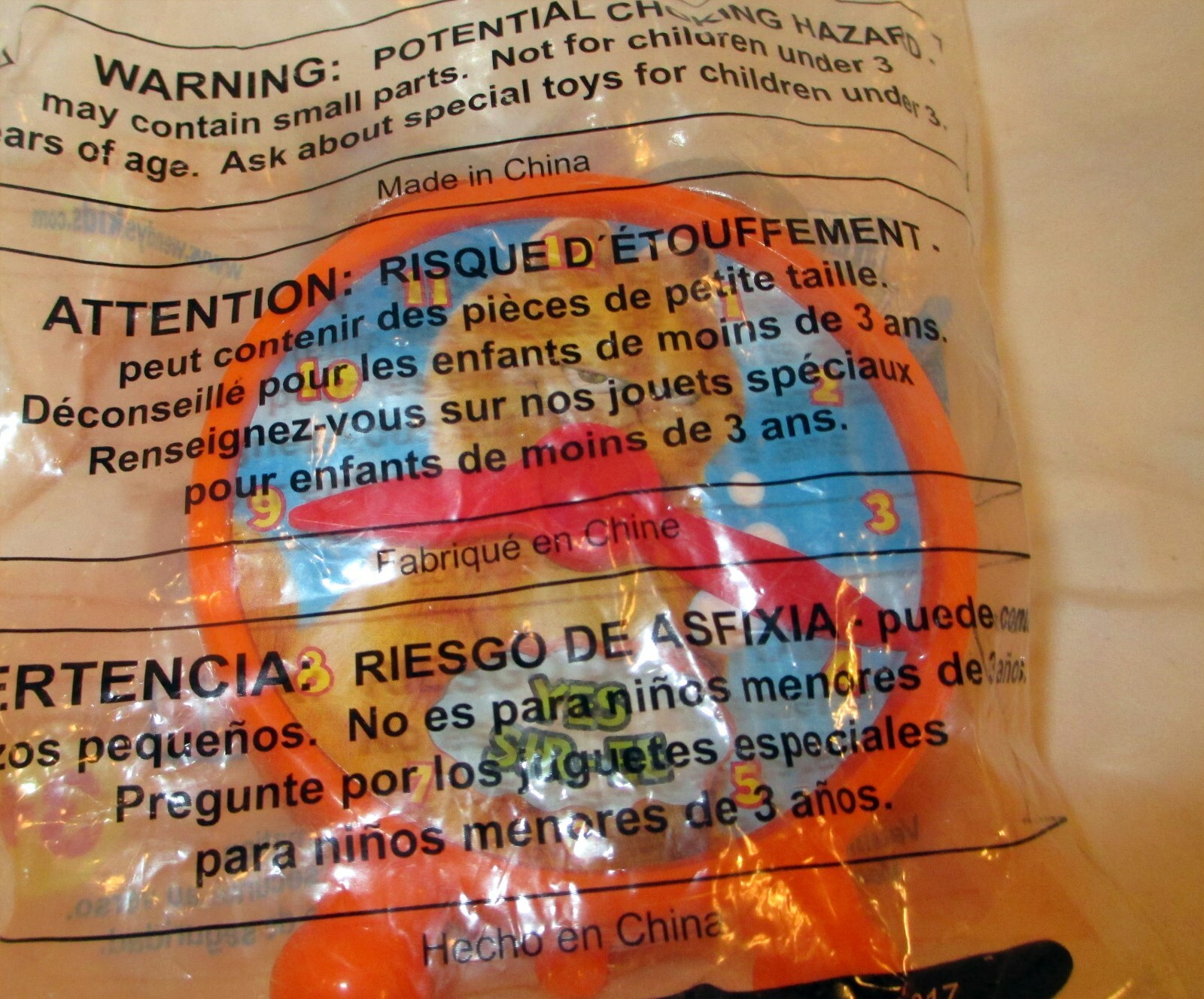 Vintage Garfield Clock Wendys Toy Garfield Movie NEW Hands Move Sayings Change