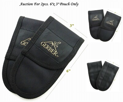 2 x Large BRAND NEW & NICE 15 x 8cm UNUSED GERBER MULTI TOOL / KNIFE POUCH BIN!