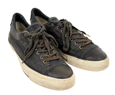 Converse X John Varvatos GRAY COATED CANVAS LEATHER LOW LACE UP
