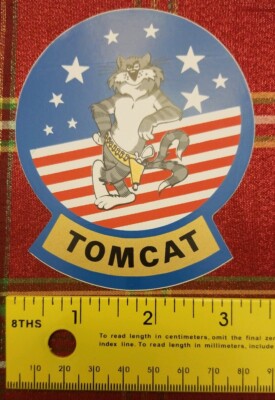 Genuine Grumman F-14 Tomcat (Stars & Bars) 3-1/4'' x 3-7/8'' Sticker