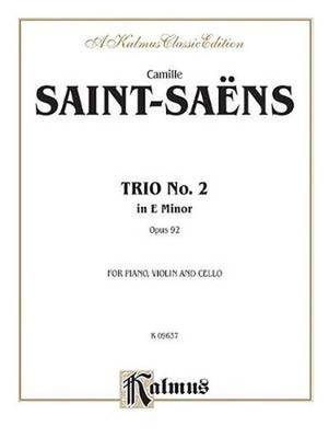 Saint Saens Trio No 2 Op 92 Pian (English) Paperback Book