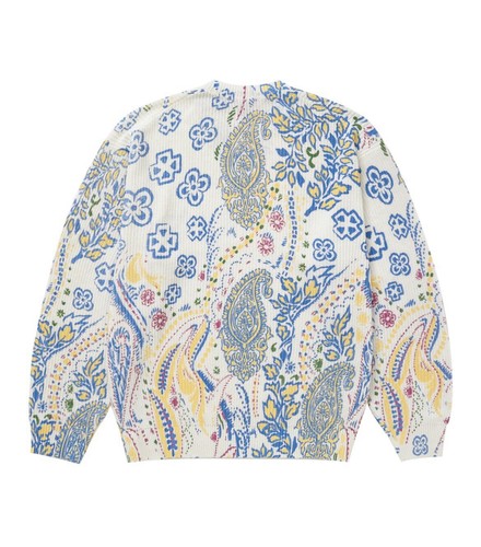 Pre-owned Supreme Printed Paisley Sweater White (size Small, Medium, Large, Xl)