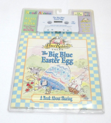 Peter Rabbit Tales The Big Blue Easter Egg Read Along Book & Cassette Tape 1997