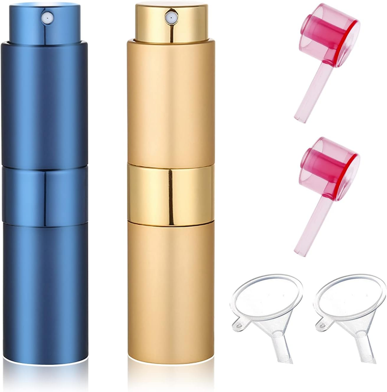 Refillable Perfume Bottle 8ml, Travel Cologne Sprayer Portable (2 Pcs)