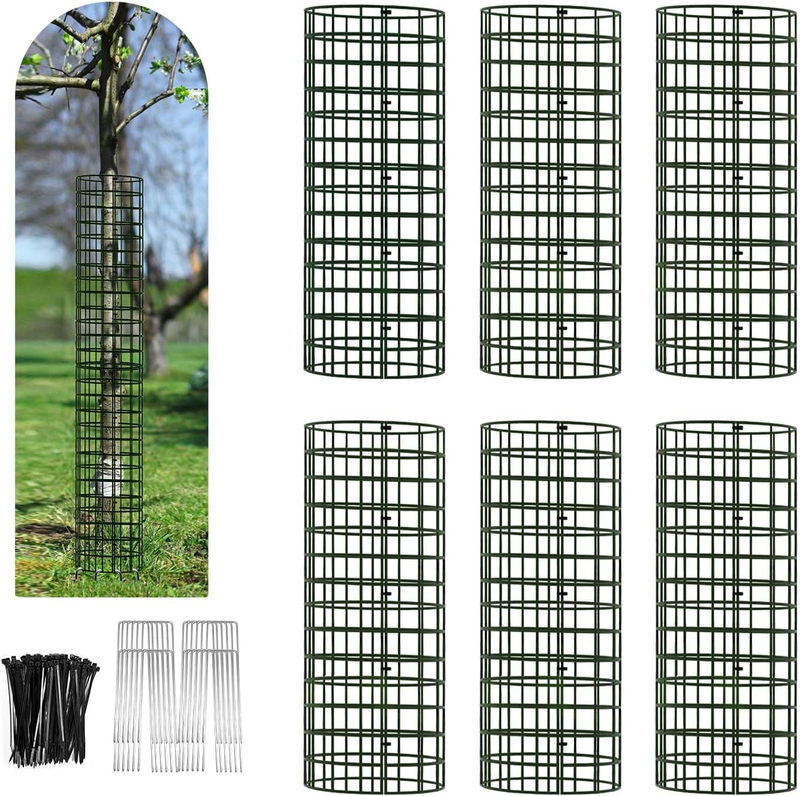 6/9/12 Pack Tree Trunk Protector, Metal Mesh Tree Bark Protector 5'' Dia X 16-1/