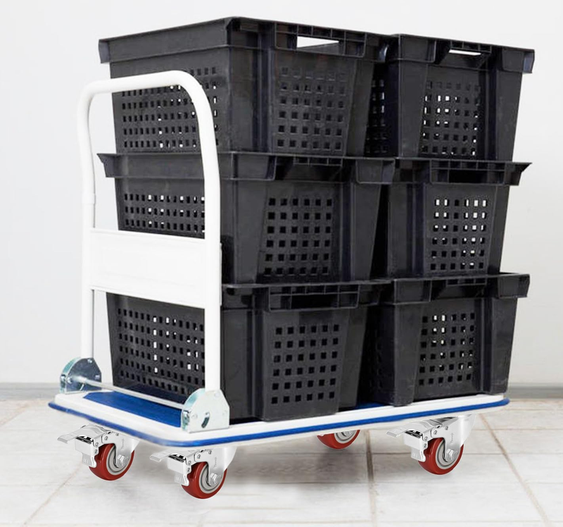 3 inch Heavy Duty Casters Load 1500lbs,Lockable Bearing Caster Wheels with Brake