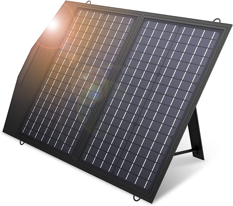 SP020 60W Foldable Solar Panel Charger, Monocrystalline Portable Solar Panel wit