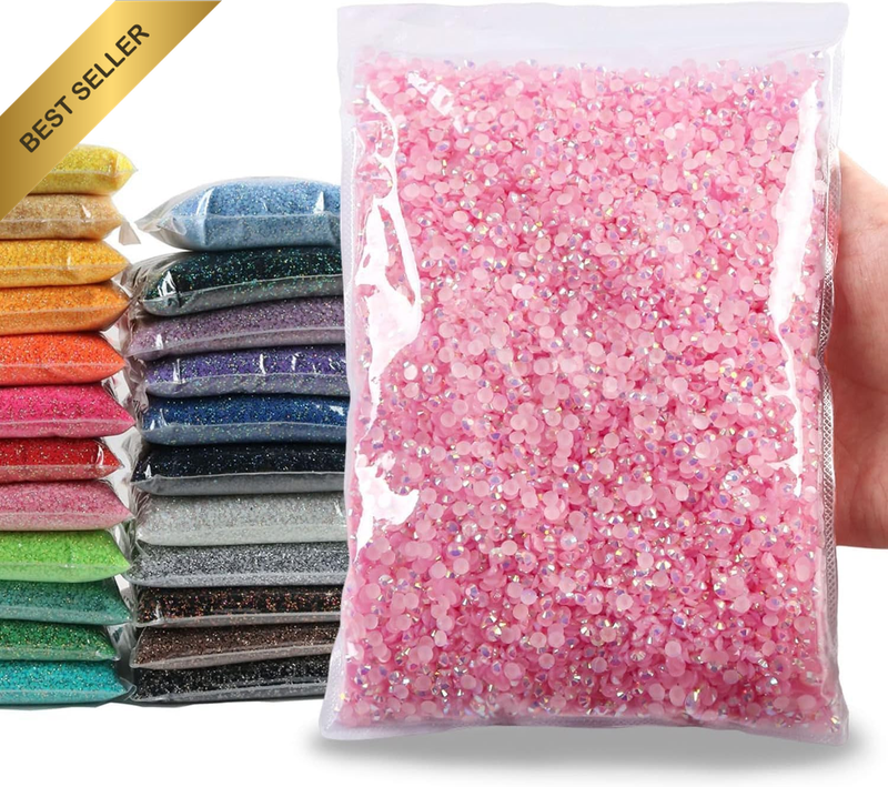 5Mm 15000PCS Resin Rhinestone Flatback round AB Jelly Color Rhinestones for Nail