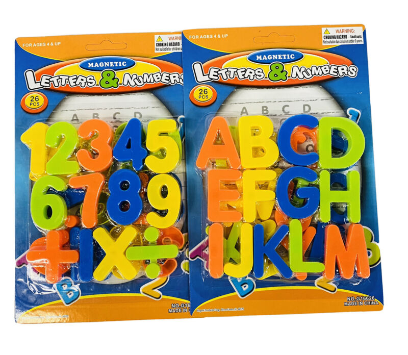 Magnetic Letters & Numbers for Toddlers Plastic Alphabet ABC 123 Fridge Magnets