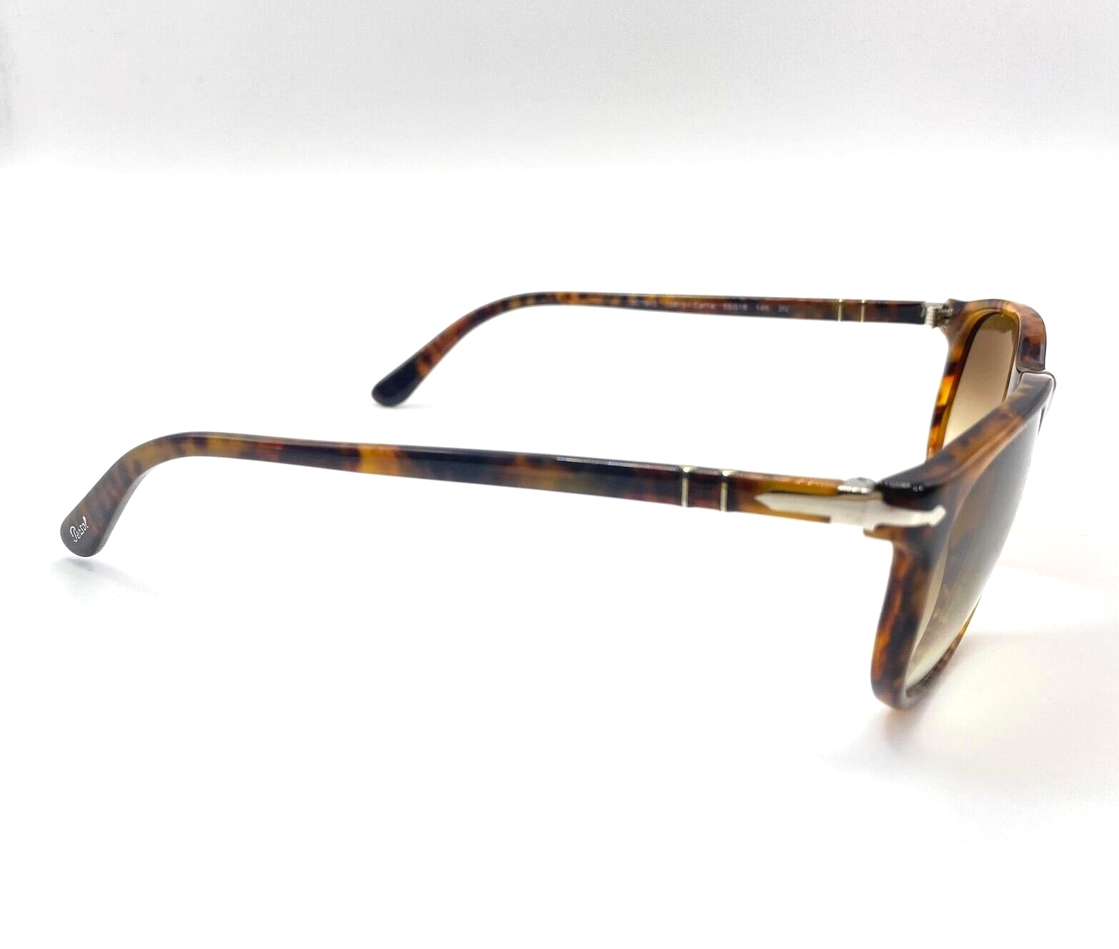 Pre-owned Persol Po3019s Sunglasses 108/51 Caffe'/crystal Brown Gradient Lens 55mm In Gray
