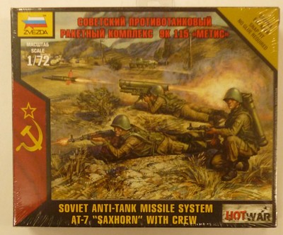 Zvezda 1 72 7413 Soviet Anti Tank Missile System At 7 Saxhorn 3 Figures Model Figures Toys Hobbies