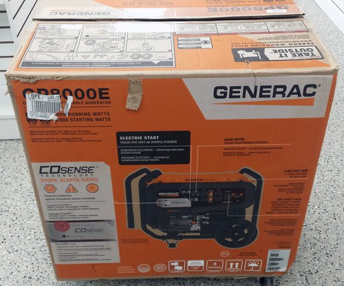 Generac 8000 Watts-Portable Gen-Gasoline-Electric/Recoil Start-120/240V