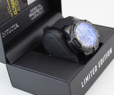 Pre-owned Invicta Authentic  Star Wars Darth Vader Black Silicone Men's 26268 Watch