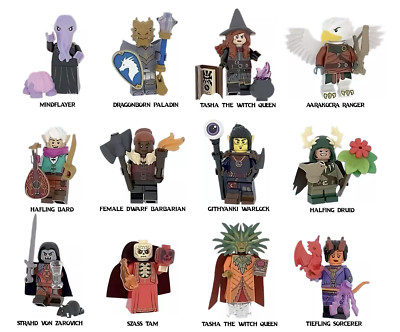 Complete Set of (12) Lego Dungeons and Dragons D&D Minifigures 71047 New Sealed