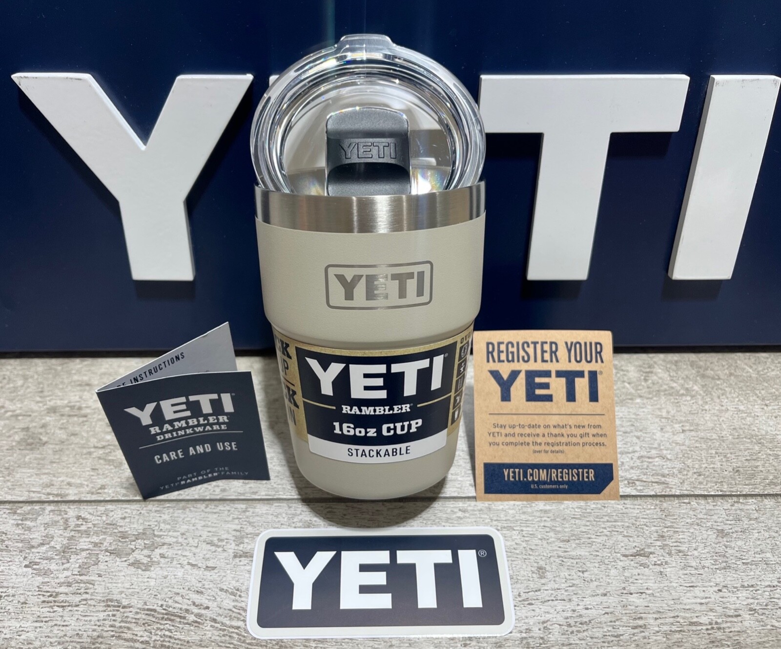 YETI Rambler 16oz Stackable Cup Seasonal Color * CAPE TAUPE