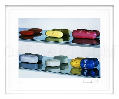 DAMIEN HIRST ''SIX PILLS (LARGE)'' 2005  | RARE SIGNED C-PRINT | FRAMED | GALLART