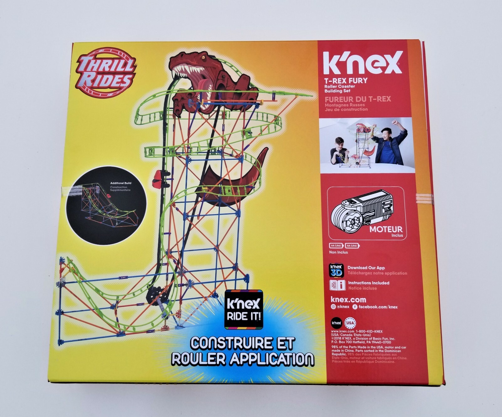 KNex 27146 Thrill Rides, T-Rex Fury, Roller Coaster Building Set 473 pc