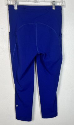 Lululemon Women's Size 6 Psychic Blue Swift Speed Hight-Rise Crop 21'