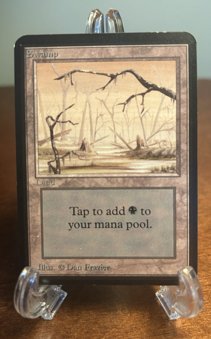 Magic: The Gathering – Swamp (Alpha 1993) – Vintage Old